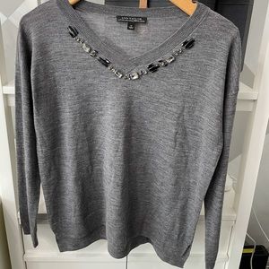 Ann Taylor merino wool v-neck sweater. Size M